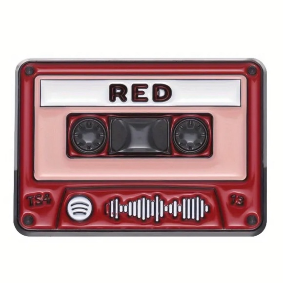 Taylor Swift Accessories - NEW! RED Album Cassette Player Taylor Swift Swiftie Rectangle Pin Brooch